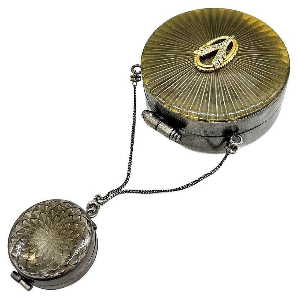 Valentino Enameled Powder & Rouge Makeup Cases w/ Gems - 10