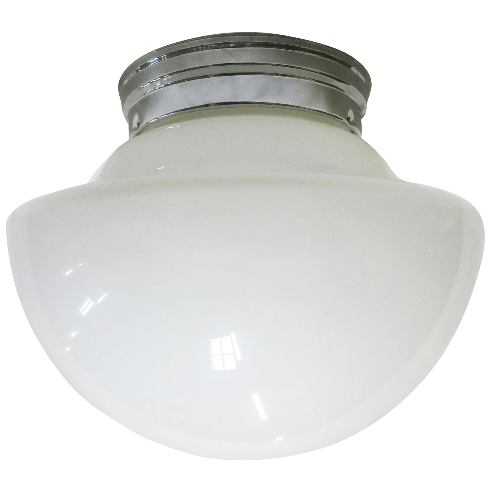 Medium Schoolhouse Rounded Bell Shape Ceiling Glass Globe Pendant: Title: Medium Schoolhouse Rounded Bell Shape Ceiling Glass Globe Pendant Description: Once used everywhere from classrooms, libraries and courthouses alike, schoolhouse globes offered a practical and