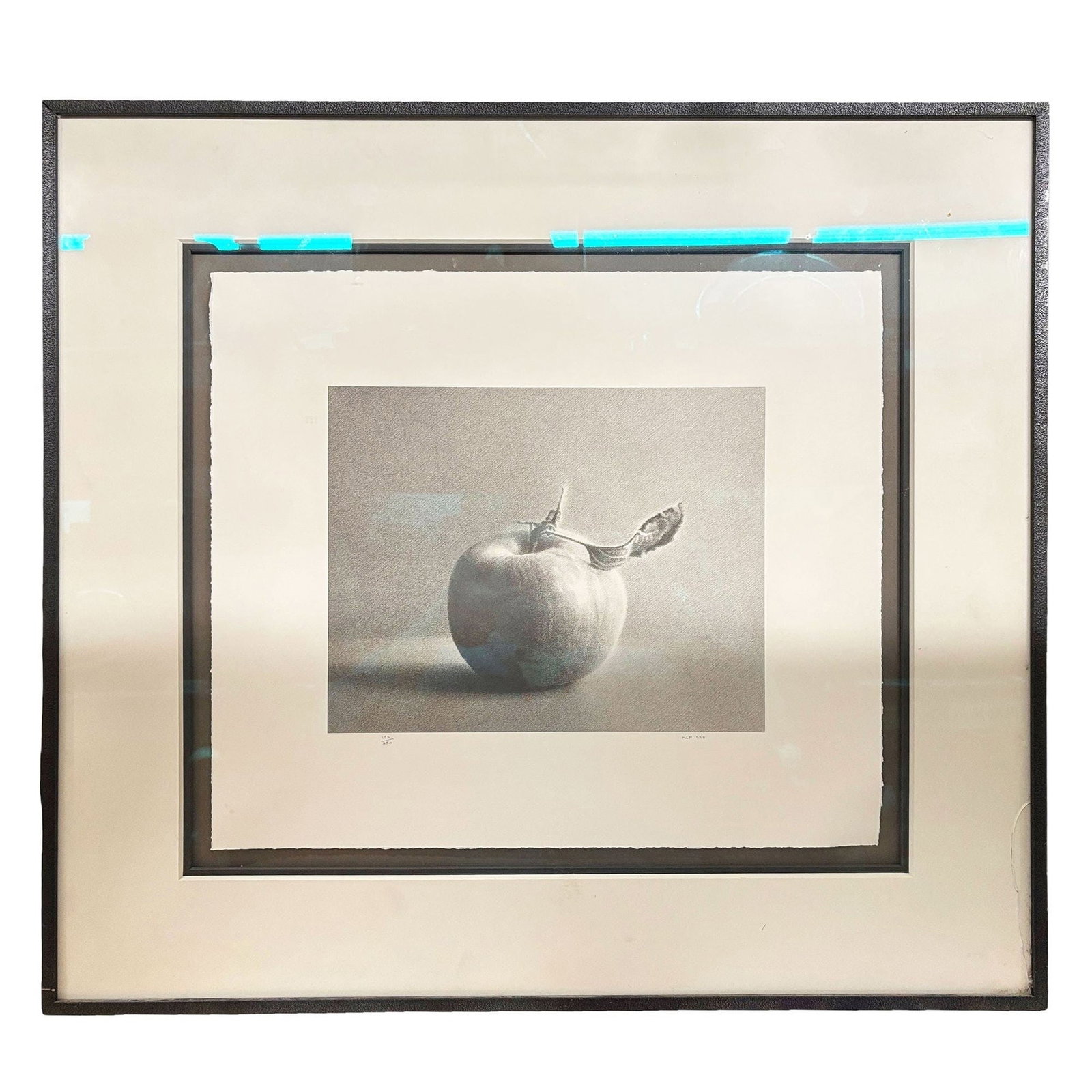 Framed Martha Alf "Apple" Still Life Lithograph Print Limited Signed (192/250): Title: Framed Martha Alf "Apple" Still Life Lithograph Print Limited Signed (192/250) Description: Noted artist Martha Alf, known for still life and pencil drawings of apples and pears, produced this