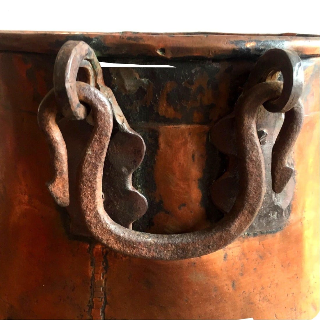 Late Victorian Hand-Hammered Copper Cauldron Pot - 11