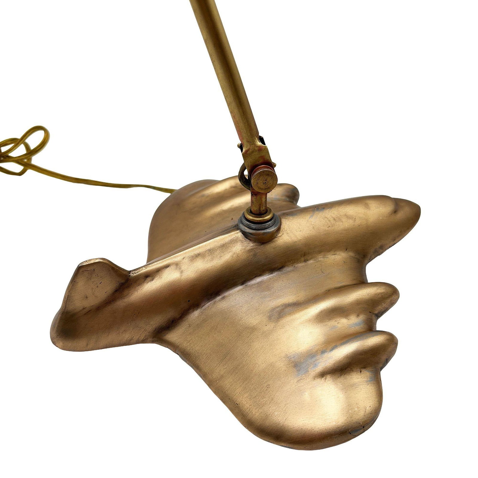 Rare 1987 Brass-tone Art Deco Style DC-3 Airplane Table Lamp, by Sarsaparilla - 17