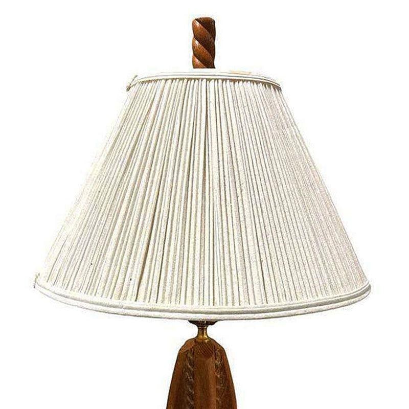 Mid-century Hand Carved Maple Wood Heifetz Syle Abstract Table Lamp - 10