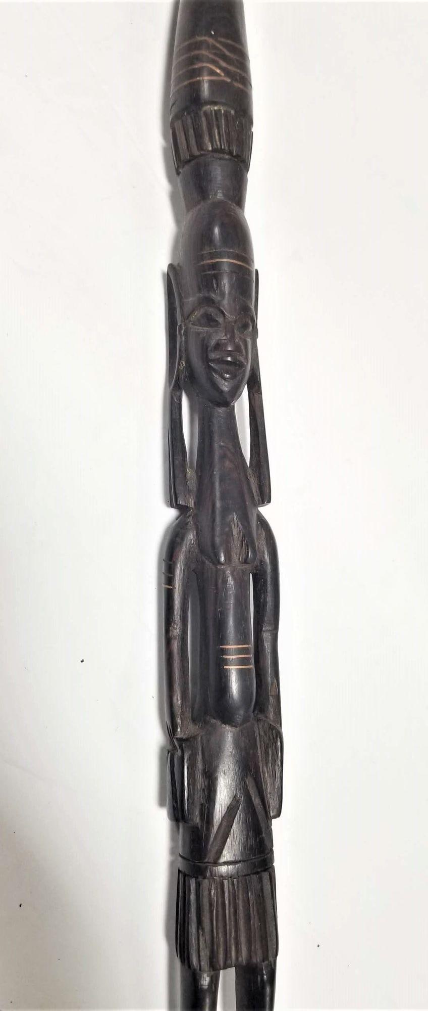 Makonde Tanzanian Carved Warrior Female Spear - 4
