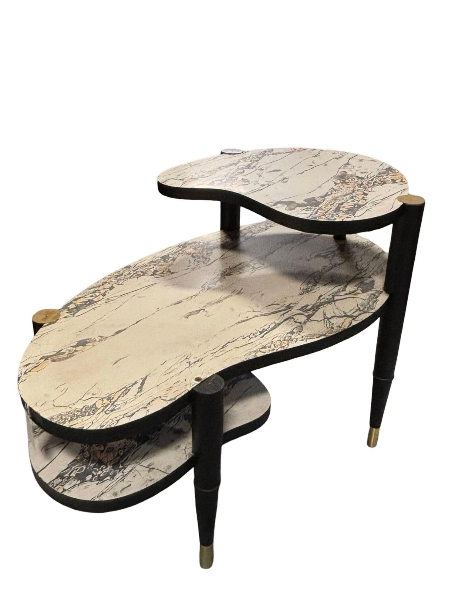 Mid-Century Modern Biomorphic Side Table with Formica Top - 14