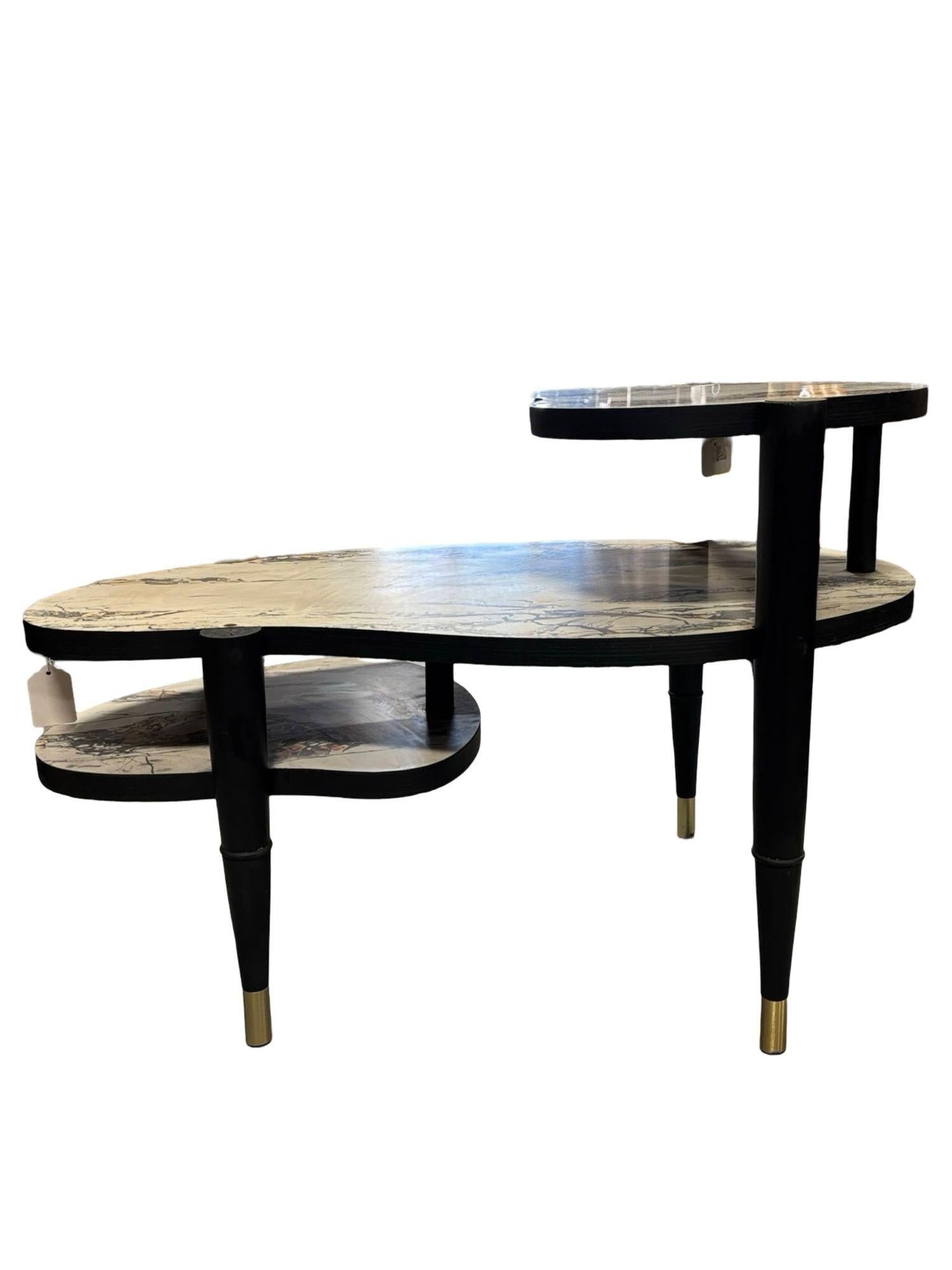 Mid-Century Modern Biomorphic Side Table with Formica Top - 18