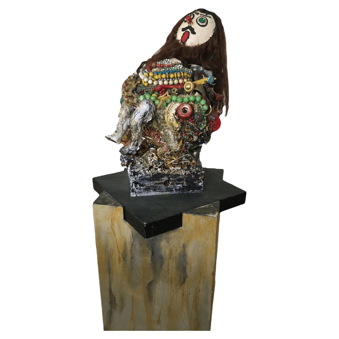 Vintage "Jesus Christ Super Junk" Sculpture by Artist Pasqual Bettio of L.A.: Title: Vintage "Jesus Christ Super Junk" Sculpture by Artist Pasqual Bettio of L.A. Description: Vintage "Jesus Christ Super Junk" Sculpture by artist Pasqual Bettio of L.A. $1,200 This full body