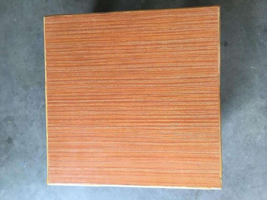 Restored 3' Foot Wide Rattan Coffee Table W/ Formica Top - 4