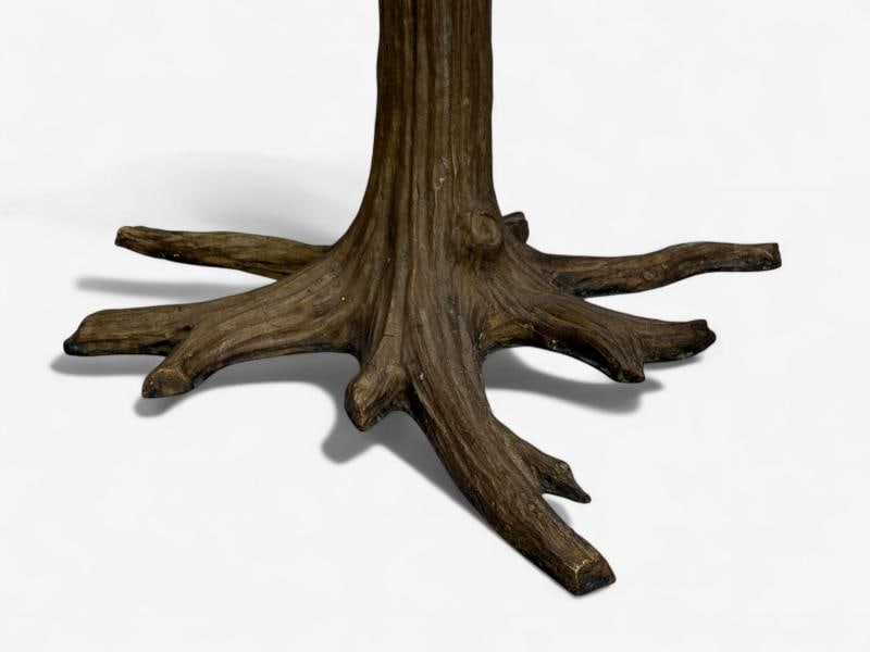 Organic Modern, Gilt Metal, Faux Bois Table Base, United States, 21st c. - 7