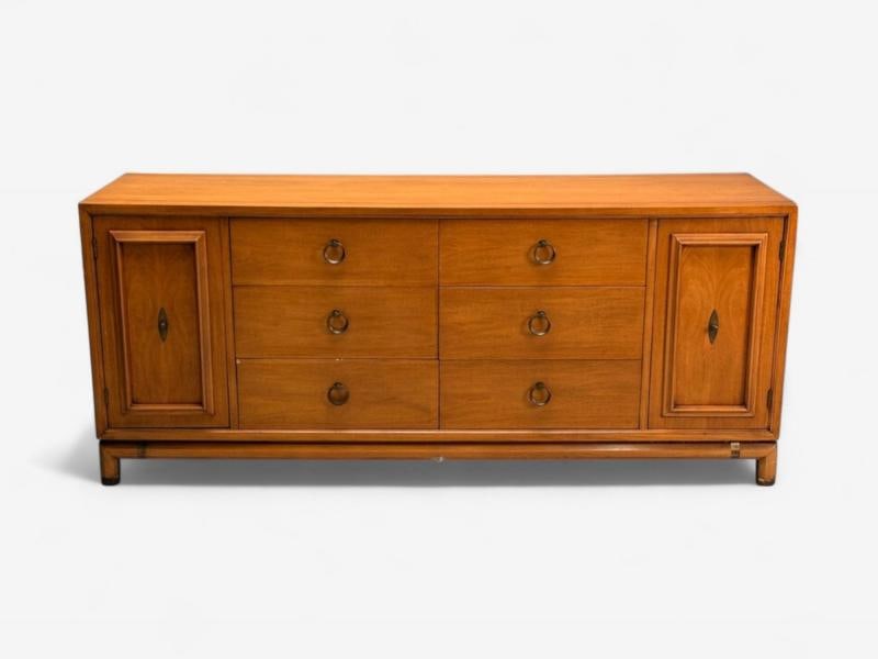 Kent Coffey, American Modern, Walnut, Brass, Dresser, USA, 1960s - 3