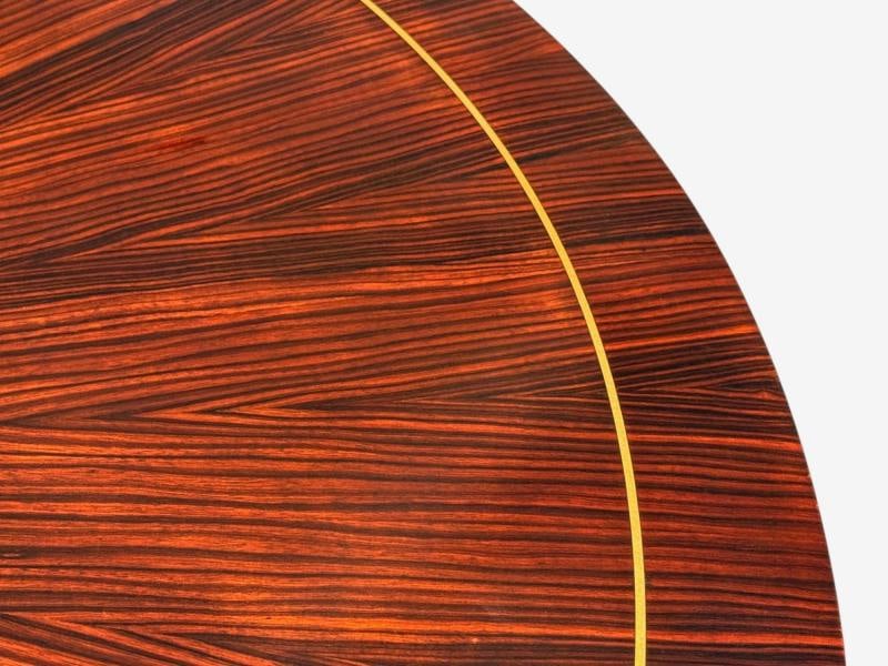 Regency, Macassar, Ebony, Brass Inlay, Center Table, France, 1970s - 7