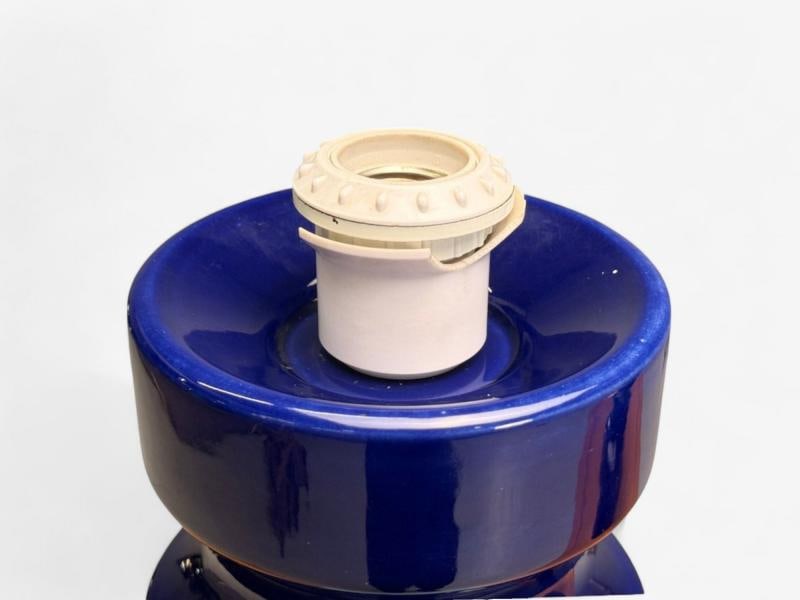 Mid-Century Modern, Blue Ceramic, Table Lamps, United States, 1960s - 6