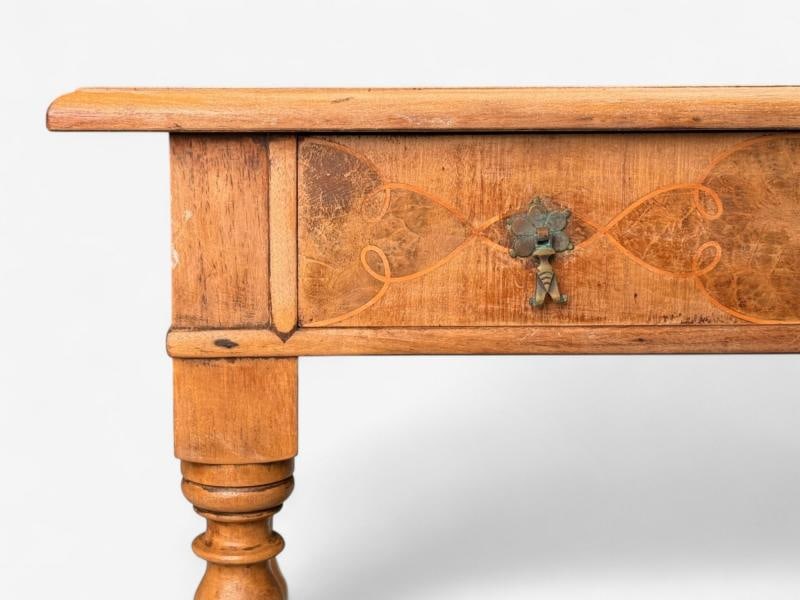 Gustavian, Bleached Wood, Barley Twist Table, Europe, 18th/19th c. - 3