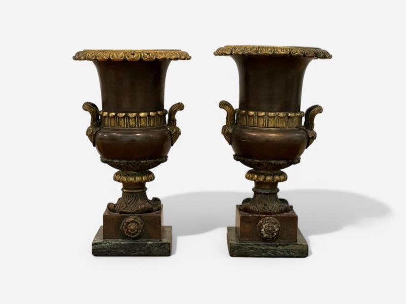 Neoclassical, Bronze, Marble, Table-Top Urns, France, 1920s - 10