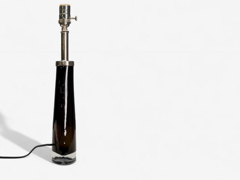 Nils Landberg, Swedish Modern, Brown Tinted Glass, Table Lamp, Sweden, 1970s - 3