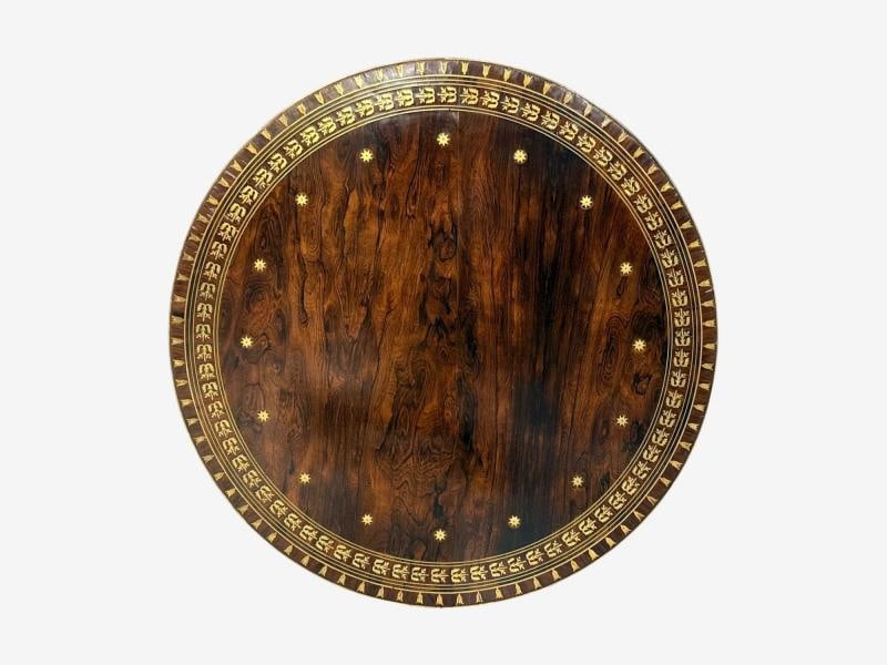Russian Neoclassical, Rosewood, Brass Inlay, Monumental Center Table, 19th c. - 7