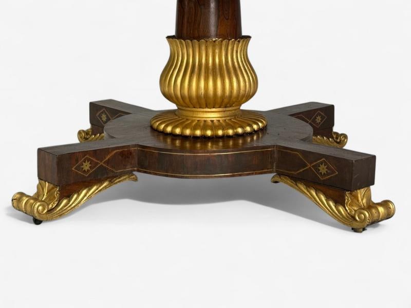 Russian Neoclassical, Rosewood, Brass Inlay, Monumental Center Table, 19th c. - 9