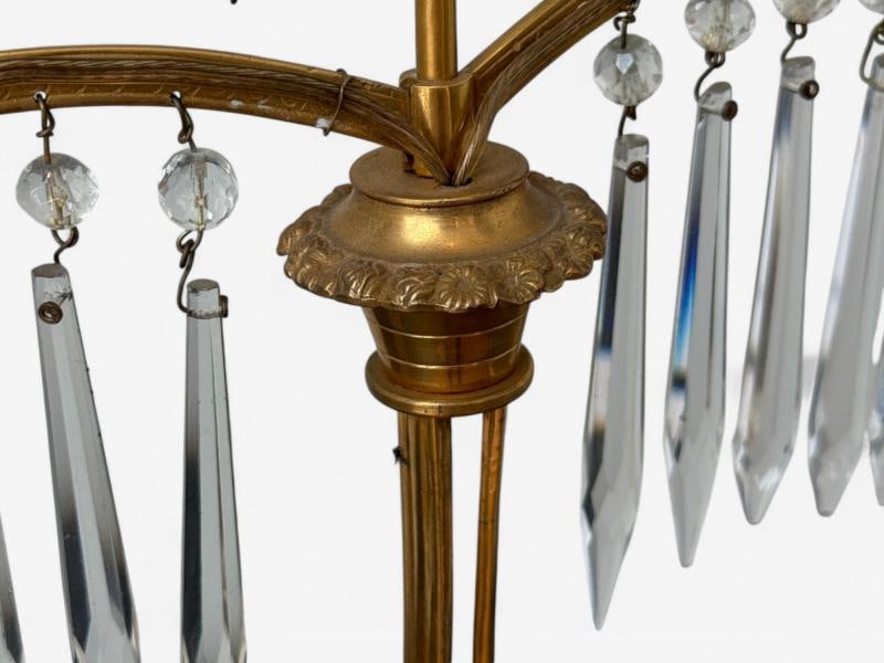 Russian Neoclassical, Dore Bronze, Crystal, Marble, Table Lamps, Russia, 19th c. - 8