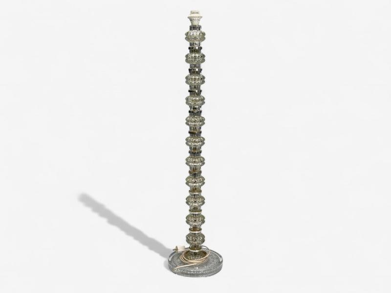 Carl Fagerlund, Swedish Modern, Glass, Nickel, Floor Lamp, Sweden, 1970s - 2