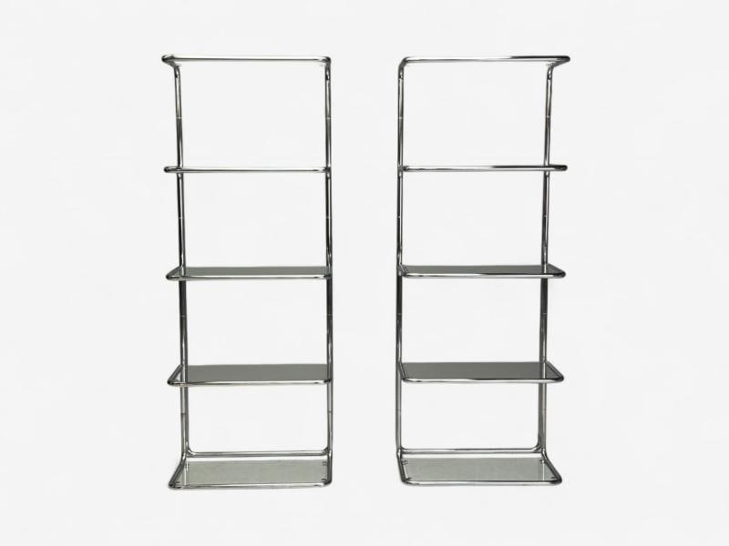 American Mid-Century Modern, Chrome, Glass, Etageres, United States, 1970s - 3