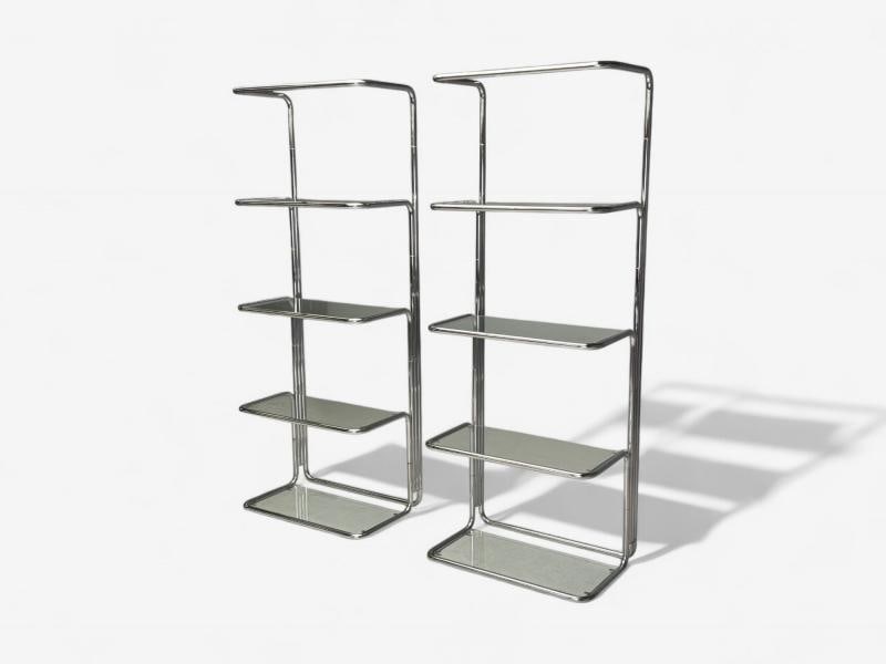 American Mid-Century Modern, Chrome, Glass, Etageres, United States, 1970s - 4