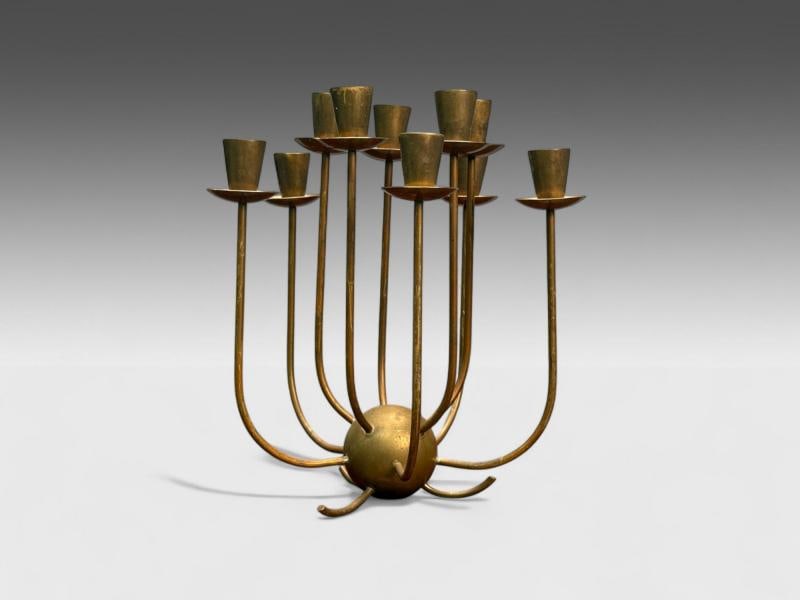 Swedish Modern, Patinated Brass, Table Candelabras, Sweden, 1950s - 3