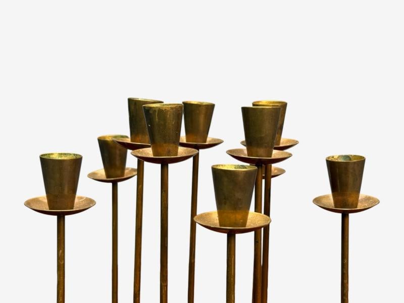 Swedish Modern, Patinated Brass, Table Candelabras, Sweden, 1950s - 5