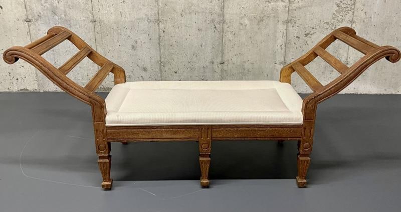 Pair of Mid Century Window Benches, Daybeds, Custom Upholstery, Pillows - 9