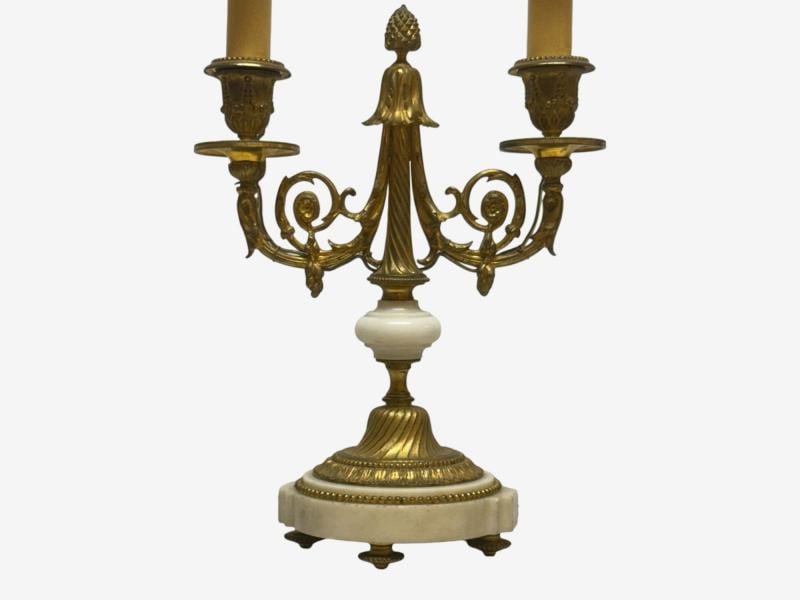 Louis XVI Style, Dore Bronze, Marble, Candelabras, France, 19th c. - 5
