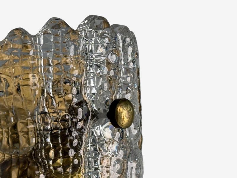 Carl Fagerlund, Textured Glass, Brass, Wall Lights, Sweden, 1960s - 6