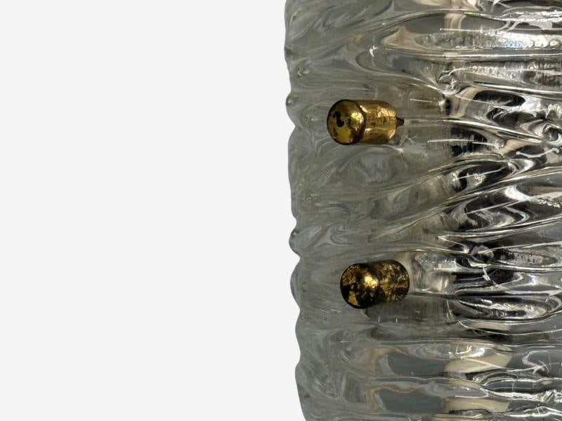 Carl Fagerlund, Textured Glass, Brass, Wall Lights, Sweden, 1960s - 5
