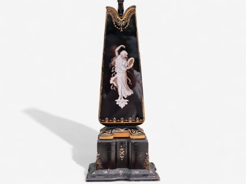 Hollywood Regency, Opaline, Bronze, Painted Table Lamps, France, 1920s - 5