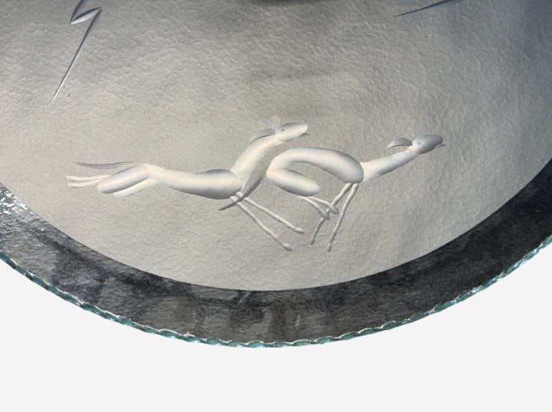 Swedish Modern, Raw Glass, Metal, Pendant Light, Sweden, 1940s - 9