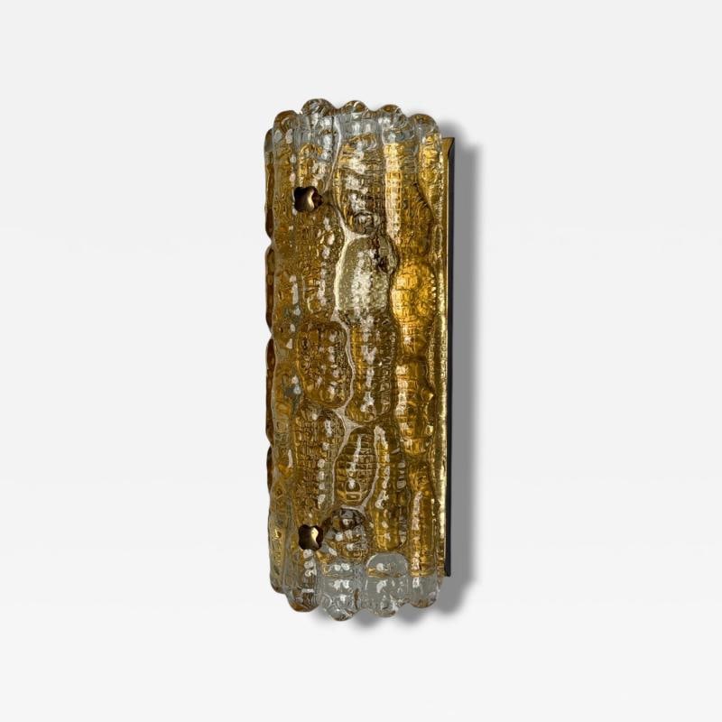 Lyfa, Textured Glass, Patinated Brass, Wall Light, Sweden, 1970s: Title: Lyfa, Textured Glass, Patinated Brass, Wall Light, Sweden, 1970s Description: Lyfa, Textured Glass, Patinated Brass, Wall Light, Sweden, 1970s Swedish modern textured glass wall light on a bras