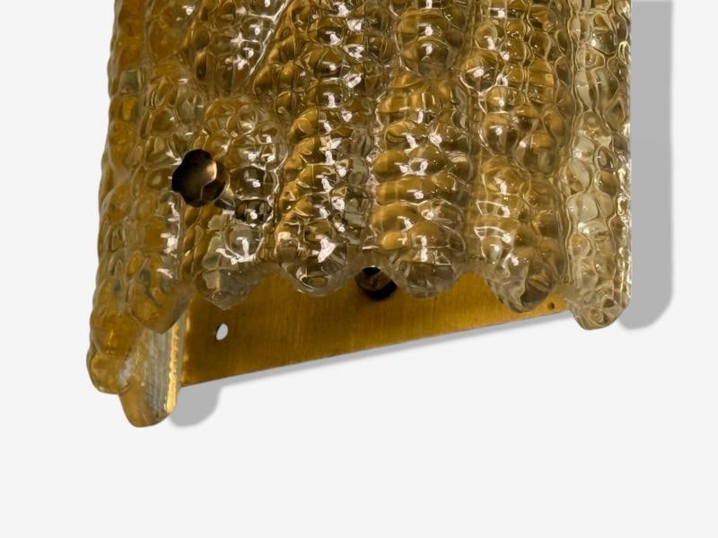 Orrefors, Swedish Modern, Brass, Glass, Wall Light, Sweden, 1960s - 8