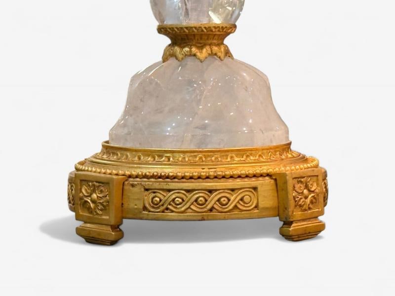 Hollywood Regency, Rock Crystal, Bronze, Table Lamps, France, 1960s - 7