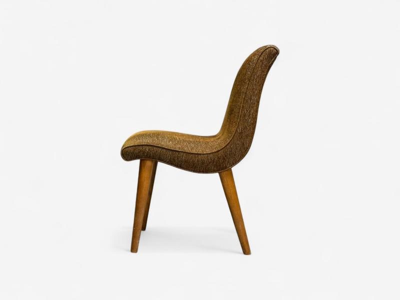 Jens Risom attr., Mid-Century Modern, Side Chairs, Walnut, Fabric, USA, 1940s - 7