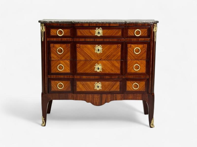Louis XVI Style, Mahogany, Marble, Bronze, Commode, France, 19th C. - 2