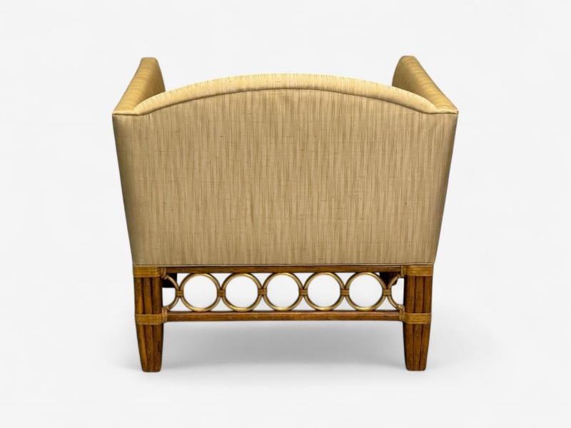 McGuire, Bamboo, Rattan, Fabric, Large Lounge Chairs, USA, 1960s - 8