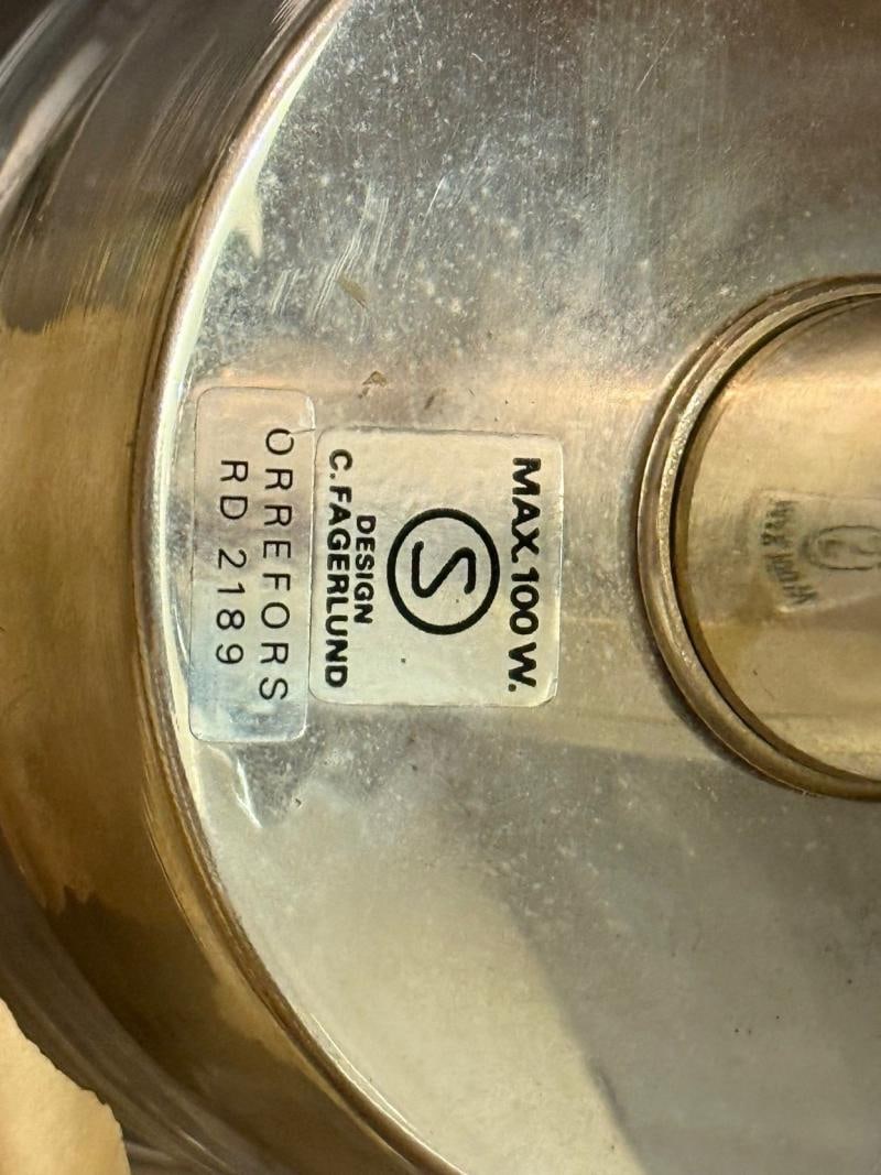 Carl Fagerlund, Swedish Modern, Nickel, Glass, Table Lamps, Sweden, 1980s - 7