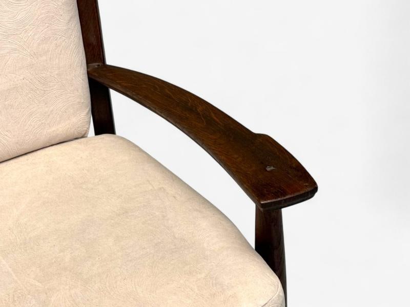 Dutch Modern, Oak, Fabric, Armchair, Netherlands, 1960s - 7