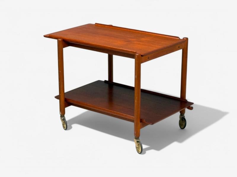 Poul Hundevad, Danish Modern, Teak, Expandable Bar Carts, Denmark, 1950s - 5