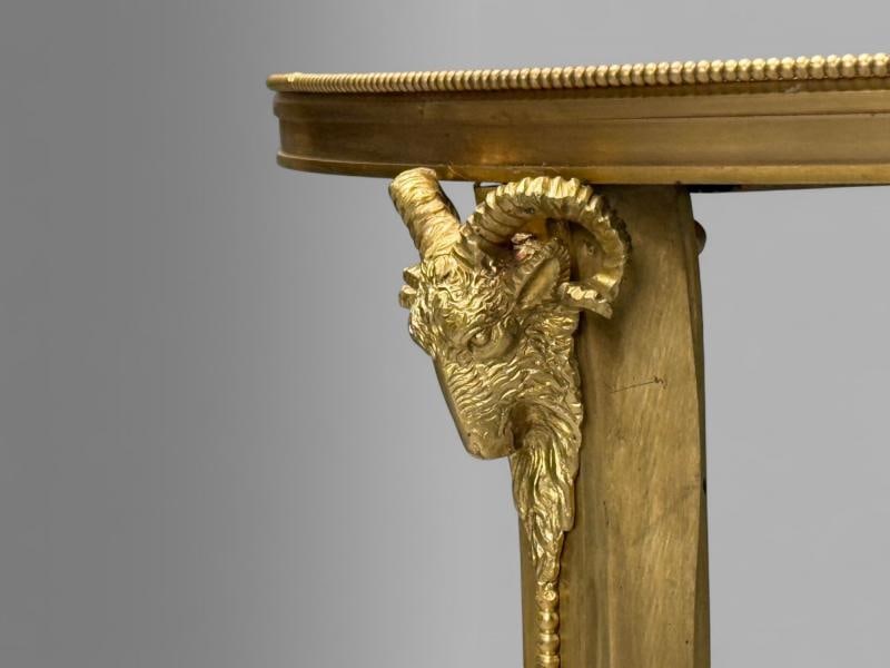 Louis XVI Style, Hollywood Regency, Bronze, Green Marble, Gueridons, 20th c. - 8