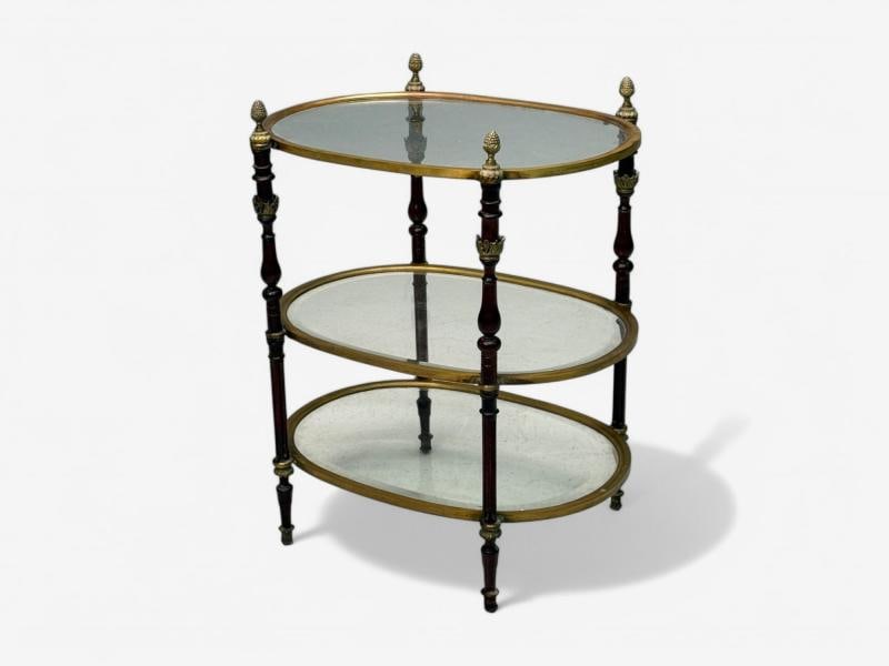 Maison Baguès Style, Hollywood Regency, Bronze, Small Étagère, France, 1940s - 4
