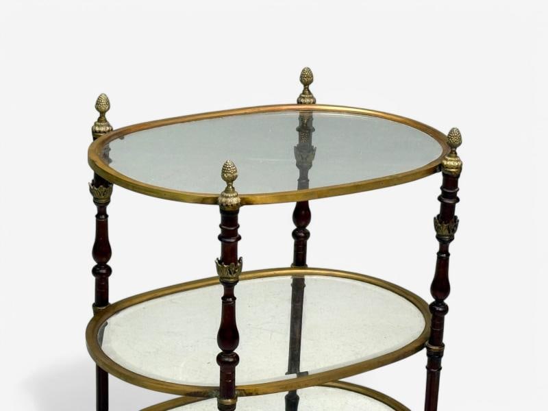 Maison Baguès Style, Hollywood Regency, Bronze, Small Étagère, France, 1940s - 5