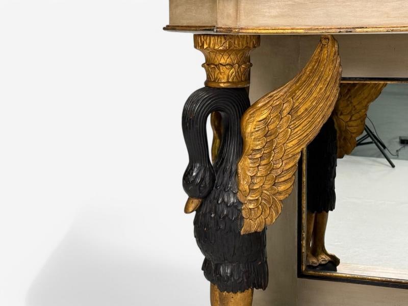 Maison Jansen attr., Hollywood Regency, Giltwood, Mirrored Console Table, 1940s - 6