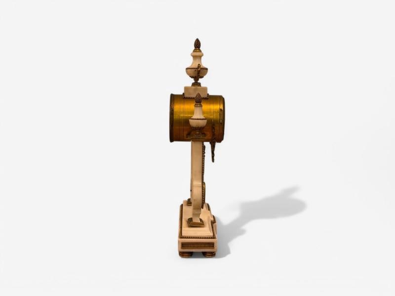 Hubert Sarton Style, Louis XVI, Porcelain, Bronze, Marble, Mantle Clock, 19th C. - 10