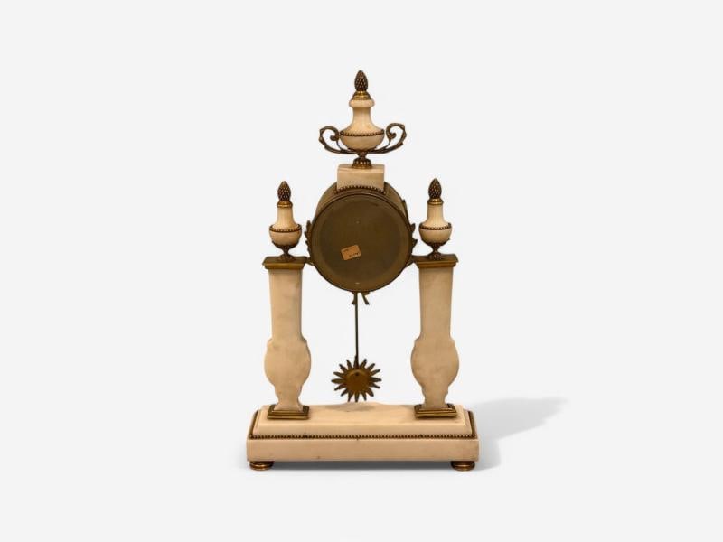 Hubert Sarton Style, Louis XVI, Porcelain, Bronze, Marble, Mantle Clock, 19th C. - 11