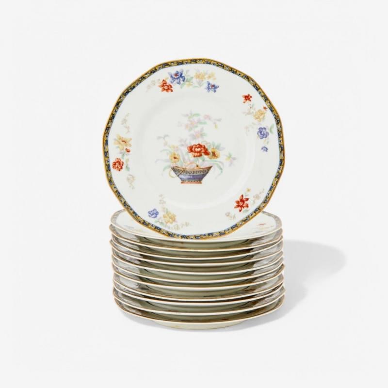 Limoges, Porcelain, Floral Design, Twelve Haviland Dinner Plates, Paris, 20th C. - 2