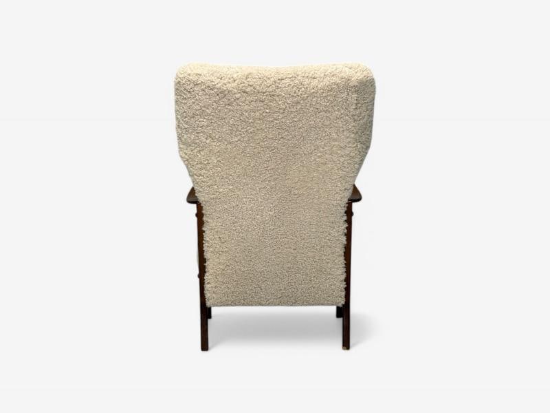 Danish Mid-Century Modern, Beige Sheepskin, Beech, Lounge Chair, Denmark, 1960s - 8