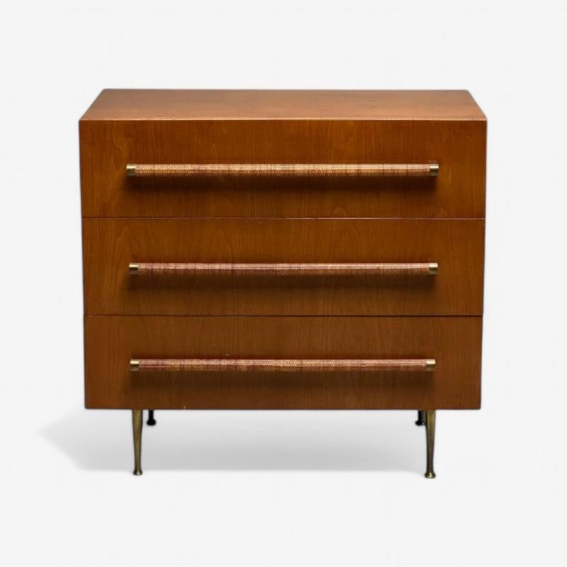 T.H Robsjohn-Gibbings, Widdicomb, Walnut, Cane, Brass, Cabinet, USA, 1950s - 3